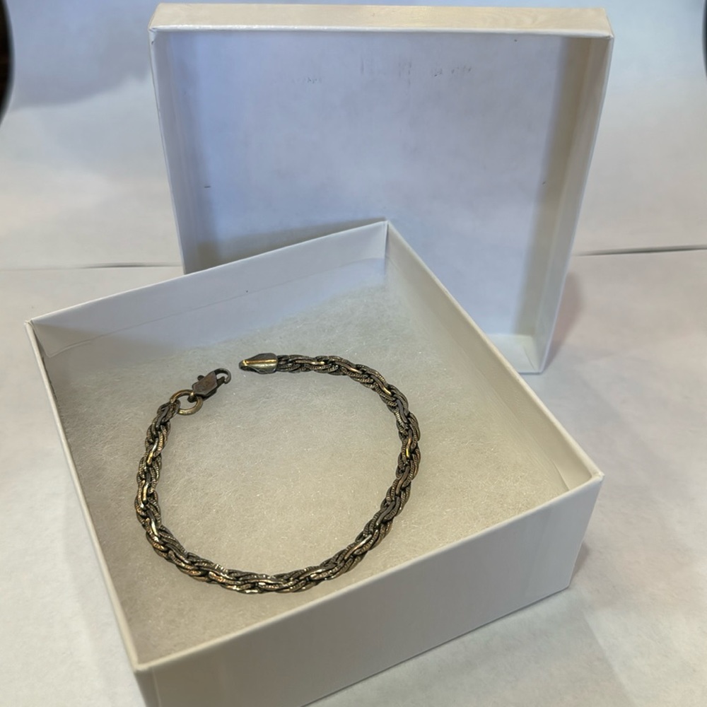 VINTAGE 925 TWISTED‎ ROPE BRACELET - Picture 6 of 6